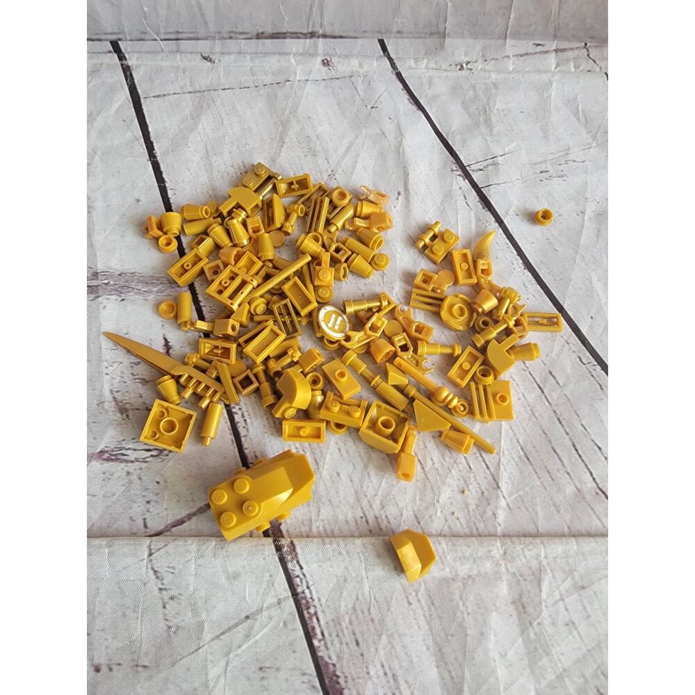 Lego Bulk Lot Of 127 Pearl Gold Mixed Pieces